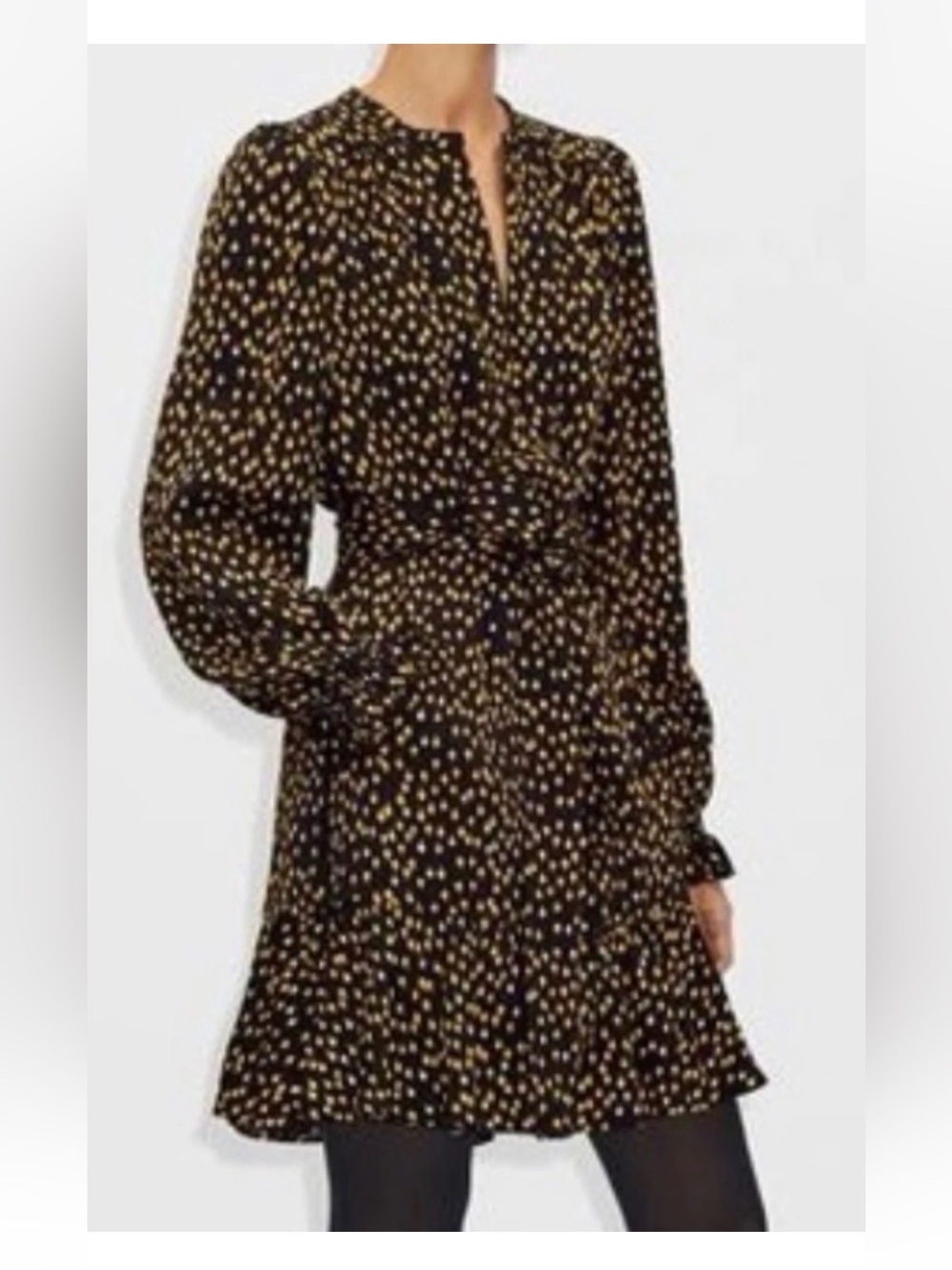 Me + Em Belted Petal Print Mini Dress Size 6
